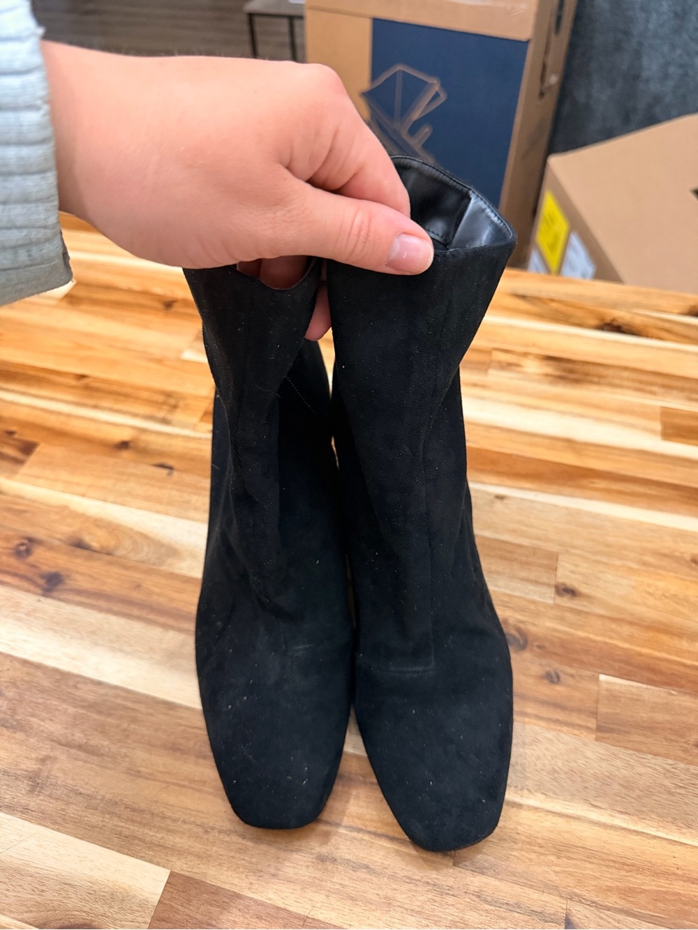 Lulu's Black Stretch Sock Ankle Booties